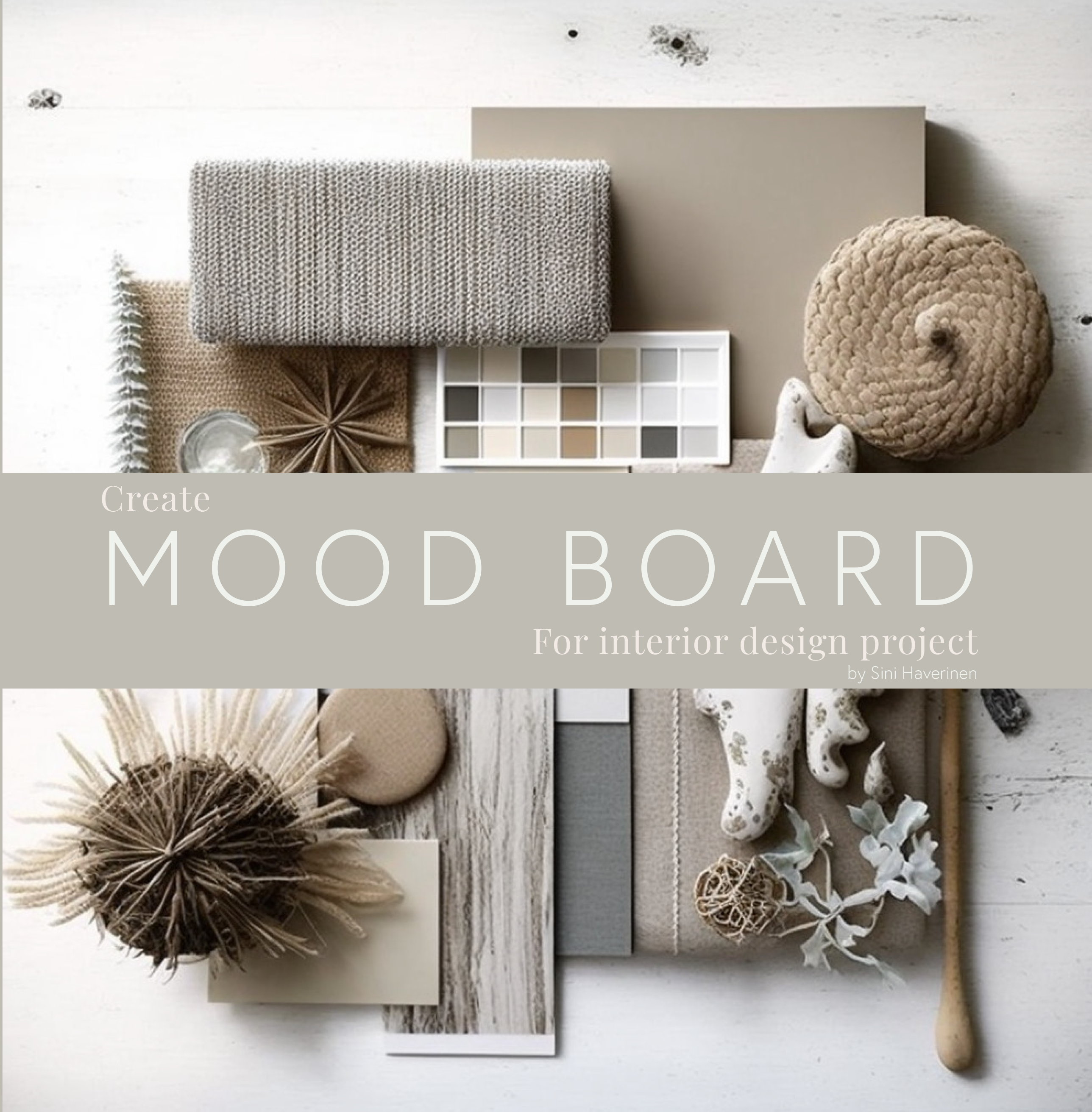  Create mood board for interior design project