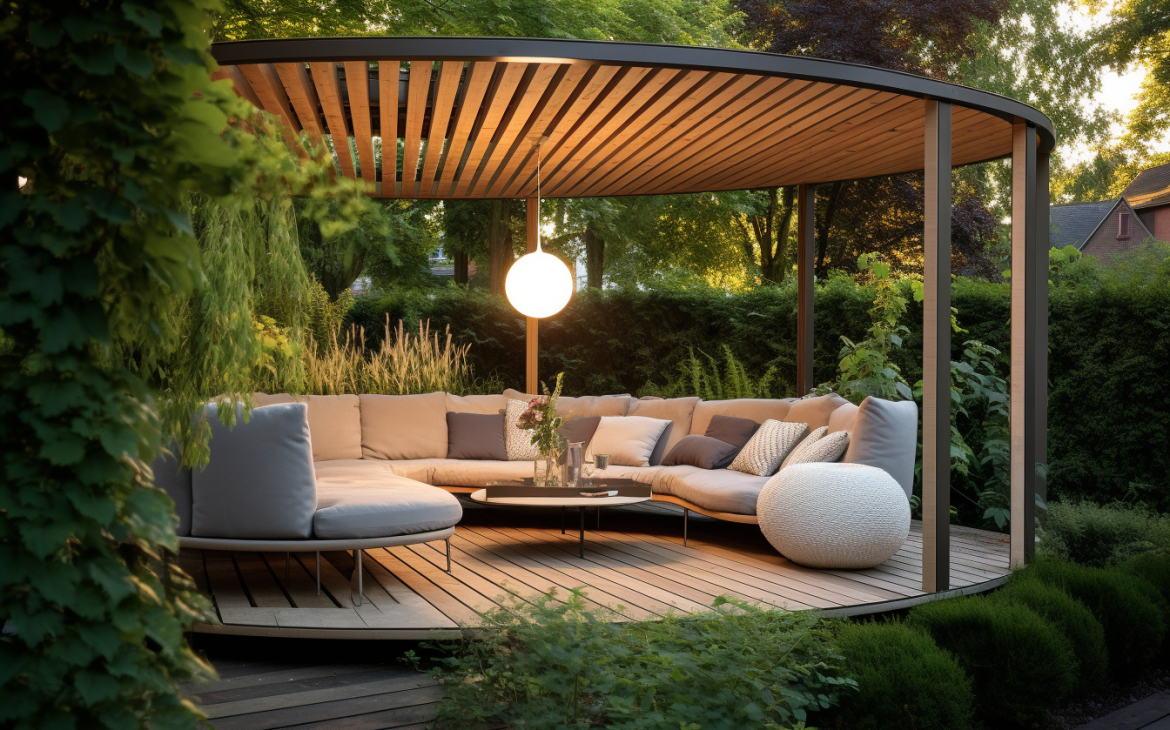  Stylish Shade Solutions: Shield yourself from the sun's rays by incorporating stylish shade solutions into your terrace design. A pergola with a retractable canopy, a sturdy umbrella, or even a bamboo roof structure can provide respite on scorching summer days.