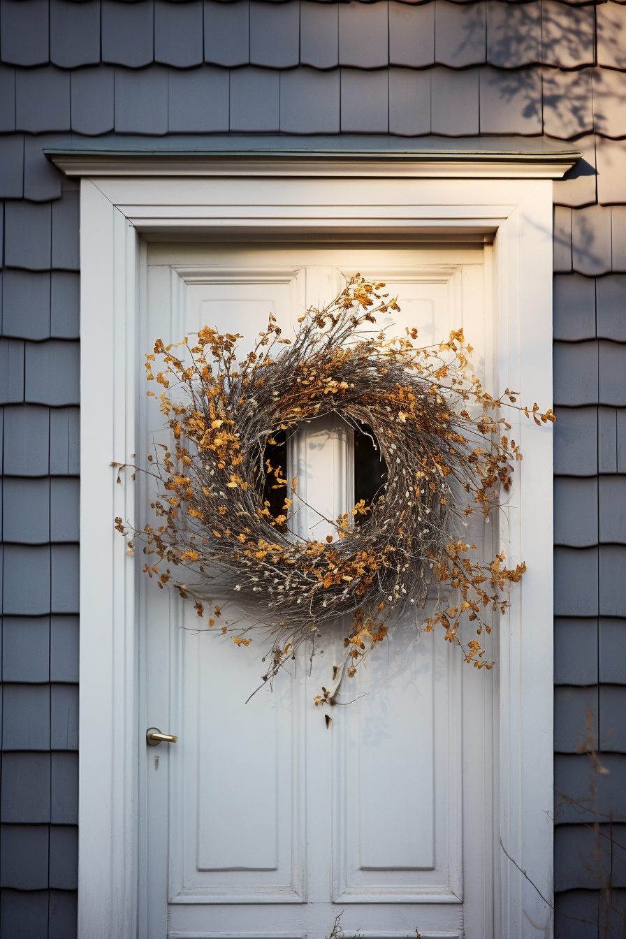 Hang an Autumn Wreath on the Door